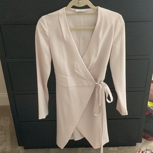 Babaton Light Pink Wrap Dress